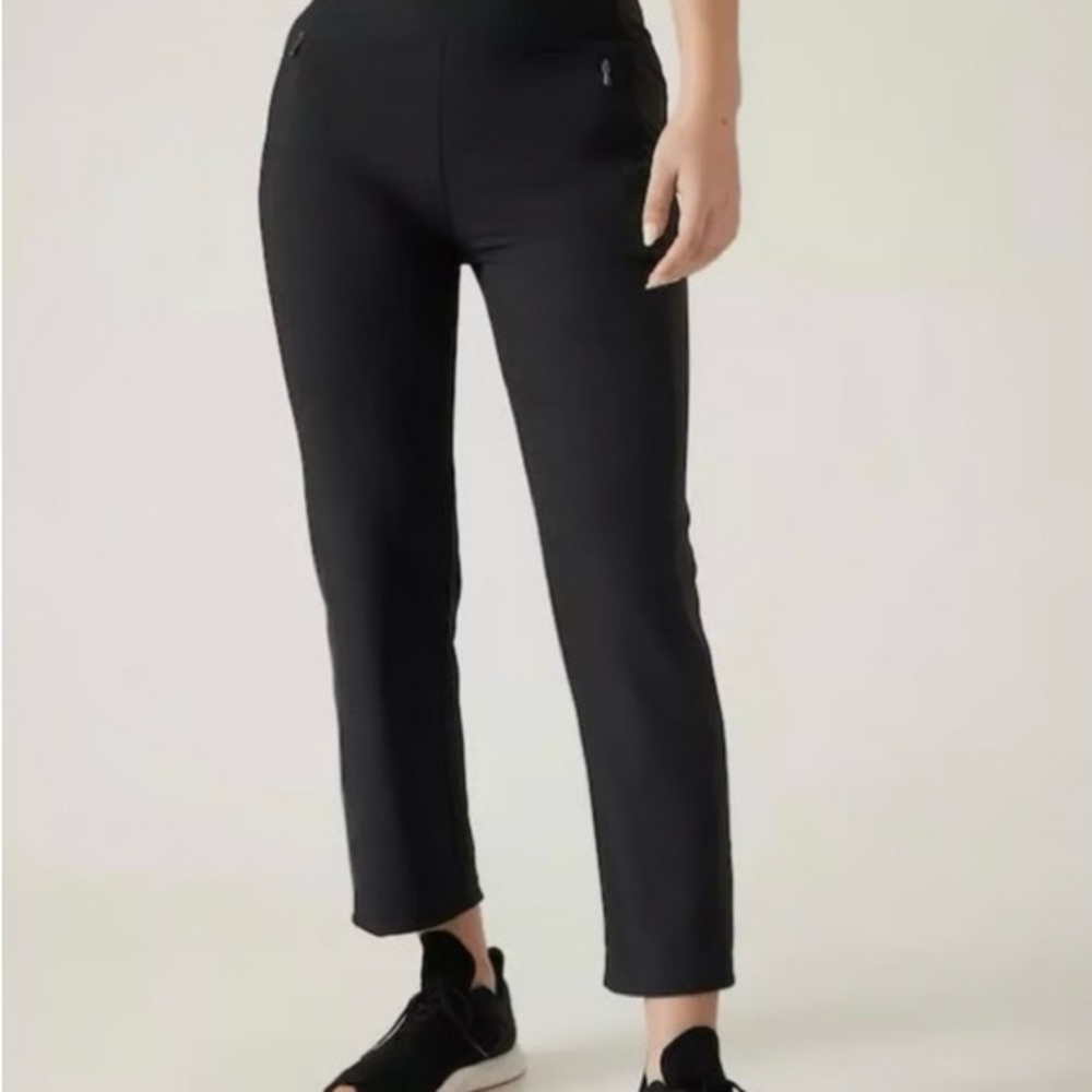 Athleta Women's Fairway Golf Pants Black Straight Leg Pants